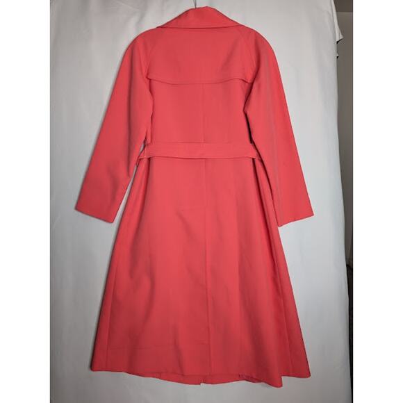 Vintage Twee Retro indiepop vibrant bold Pink Lined Peacoat size 8-10 timeless - Picture 8 of 11